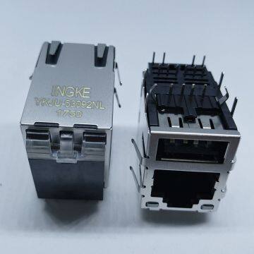 ARJE-0032 YKJU-63092NL 1 Port RJ45 with USB RJ45 Magnetic Jack Connectors