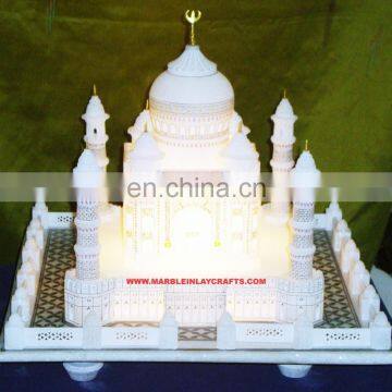 White Marble Taj Mahal Model, Marble Taj Mahal Replica