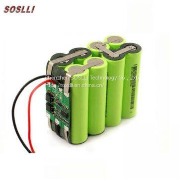 SOSLLI 36V series 18650 lithium ion battery pack for electric bicycle and scooter