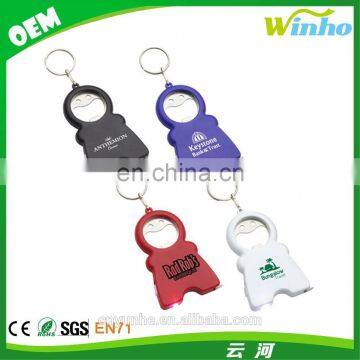 Winho multi tool tape measure keychain with led/bottle opener