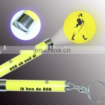 LED Projector Torch/projection torch/logo projector keychain