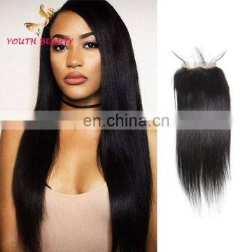 Wholesale price 2018 100% INDIAN human virgin hair LACE CLOSURE in silky straight wholesale price