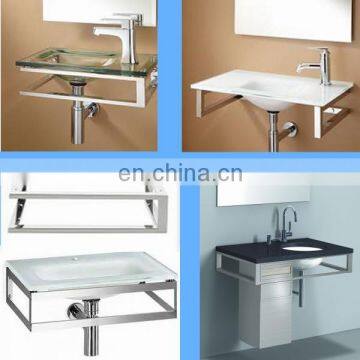 polished chrome stainless steel bathroom bracket with towel bar