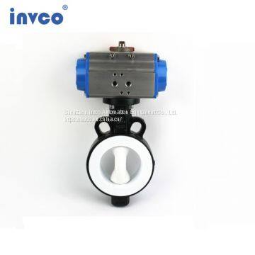 INVCO pneumatic butterfly valve, Wafer type butterfly valve for industrial equipment