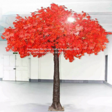 Heart shape crown cheap artificial trees red maple trees