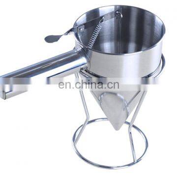 Hot Sale Products Waffle Butter Dispenser Small Metal Stainless Steel Conical Funnel With Rack