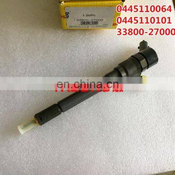 0445 110 064 Original and new Common rail injector 0445110064,0 445 110 101,0445110101 for 33800-27000, 33800-27010