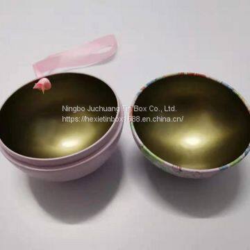 Chistmas Customized Spherical Ball Shape Tin With Sample Available Sugar Candy Gift photo-5