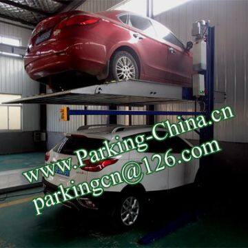 China Car Lifts, Parking Lift, Car Elevator, 2 Columns 2 Floors Stacker Car Lift Family Double Parking photo-3