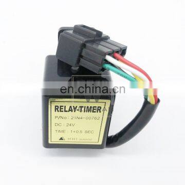 Excavator Time Relay 21N4-00762 R210-7 Electric Parts 24V Timer