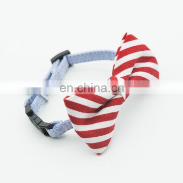 British style pet jewelry multicolor pet bow tie wholesale denim dog collar