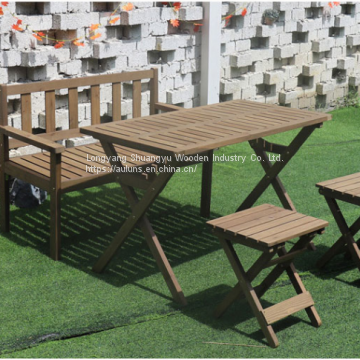 Wooden Outdoor Garden Table Chair photo-3
