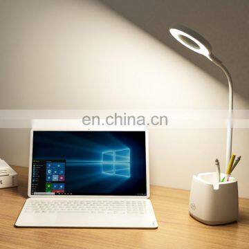 Bedroom Led Desk Lamp With Pen Holder Flexible Usb Table Touch Dimmable Multi-functional Rechargeable Bending Table Lamp Led