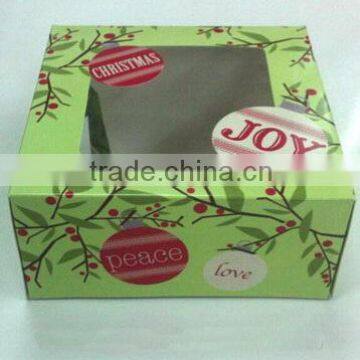 2016 hot selling custom foldable decoration cupcake box with handles