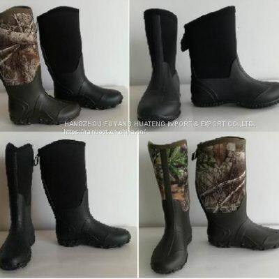 Man Camouflage Neoprene Boot, PVC/TPR/TPE Camo Neoprene Boots, Waterproof Male Neoprene Boots, Hunting Boots, Neoprene Camo Boot