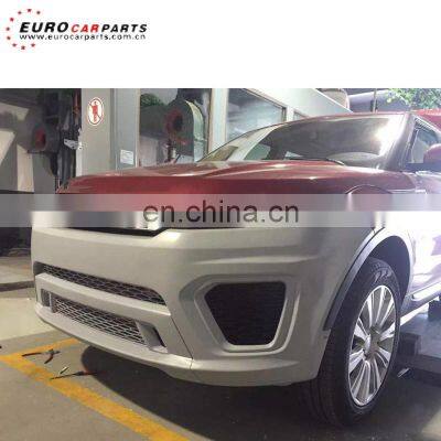 PP Material RR Body Kits 2011-2015 Year up for Range Evoque to SVR Style With Front Bumper Rear Bumper for RR SVR