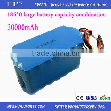 li ion 7.4v 30000mAh 18650 battery pack high capacity