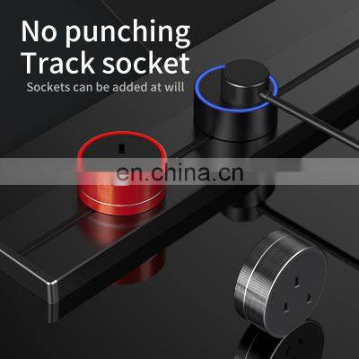 BAIJIANG UK Standard Wall-Mounted Surface-Mounted Removable Household Kitchen Socket 0.8M Hight Power Wiring Track Socket Set