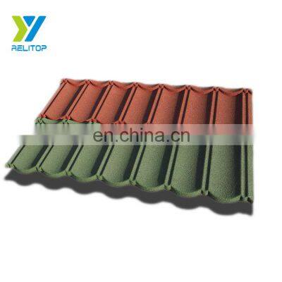 Building construction material zinc aluminium stone coated metal villa roof tile in south Africa