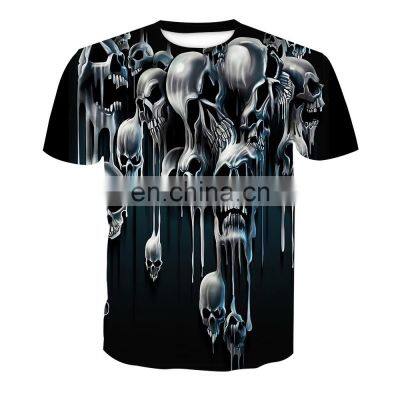 Casual Wholesale Custom Design With Pattern Regular Fit Men's Short Sleeve Printed O-Neck Spandex