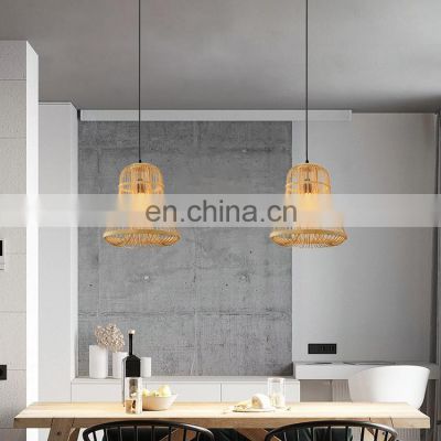 HUAYI New Model Decoration Indoor Living Room Bedroom Handmade Bamboo E27 5W Pendant Lamp