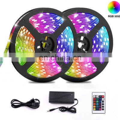 Hot Product Outdoor Indoor 5M 270L 5050 Smd Color Changing Rgb Remote Control Waterproof Led Strip Lights