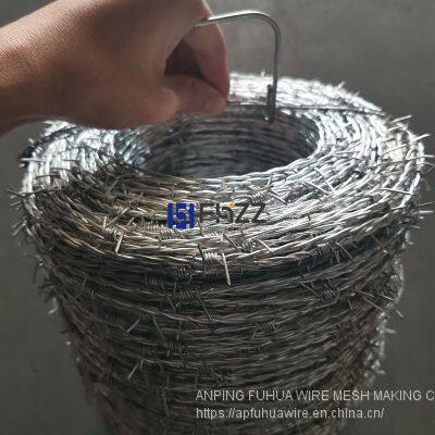 Alternation Torsion Galvanized Barbed Wire Gauge 16.5 Lenght 400m for Barbed Wire Fencing