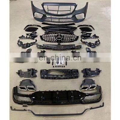 Front rear bumper assembly grille tail lip tail throat for Mercedes Benz E-class W213 16-20 change to E63s AMG style