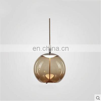Modern Nordic LED Glass Hanging Lamp Art Indoor Modern Glass Ball LED Pendant Lights photo-4