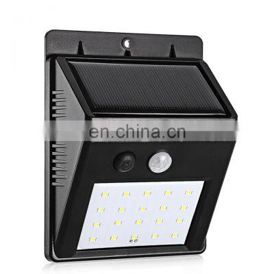 Garden Security Solar Powered Wall Light With Pir Motion Sensor 20LEDs Outdoor Solar LED Wall Lamp