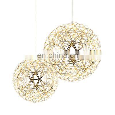 Modern Spark Ball Chandelier Creative Round Hanging Light For Hotel Chandeliers