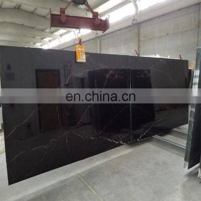 New Model Luxury Pure 2cm Black Polished Marble Premium Slabs Polished Made in Turkey CEM-P-43