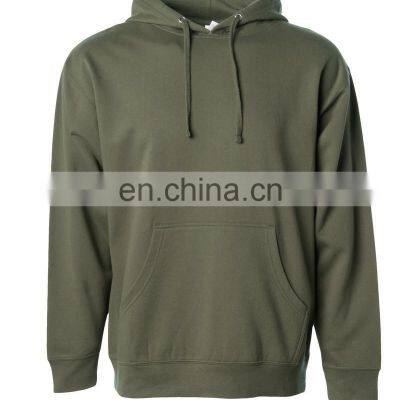 OEM wholesale Hoodies sweatshirts winter pullover hoodie Army green stripes on arms