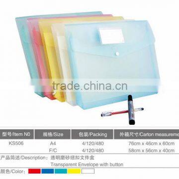 pp plastic transparent envelope document file box office/school briefcase