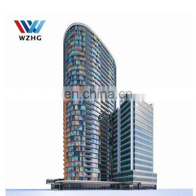 2020 WZH Prefab Multistory Steel Structure Hotel building Custom high-rise Steel Structure car parking apartment shopping mall