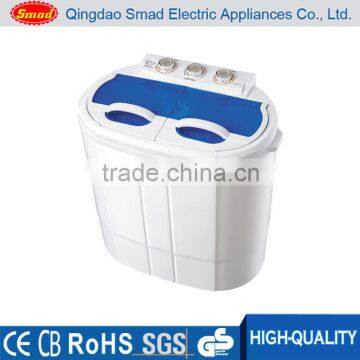 Semi automatic double tub top loading mini washer