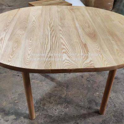 Solid Ashwood Round Dining Table,extendable photo-3