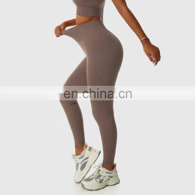 Factory Sales Seamless Scrunch Butter Yoga Leggings Gym High Waist Sports Fitness Pants