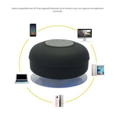 High Quality Portable Shower Waterproof Bluetooth Speaker With Suction Cup for Swimming Pool photo-6