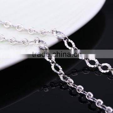 2015 Fashion Rhodium Plated Dimond Cut Chain Necklace Jewelry Accessories photo-3