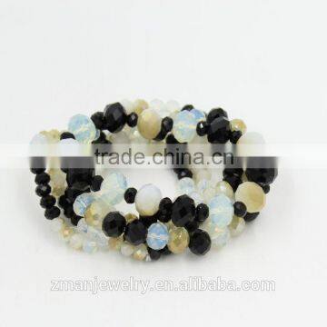 Multi Strand Colorful Glass Beads Fashion Beaded Bracelet photo-2
