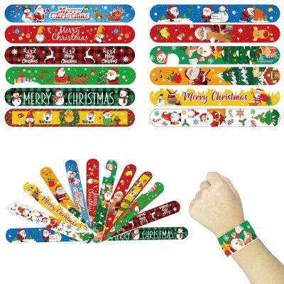 Custom Make Santa Snaps Ring Merry Christmas Style Design Silicone Slap Band