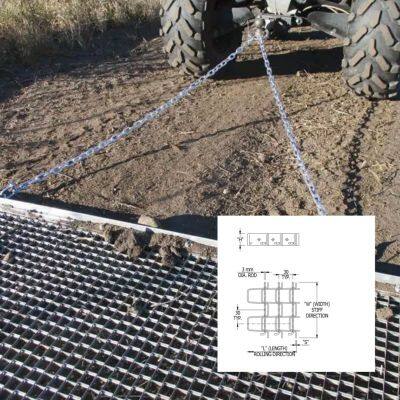 Heavy-Duty 4ftx5ft Drag Mat Factory With Chain Galvanized Steel Drag Mat for Tractor Attachment photo-6