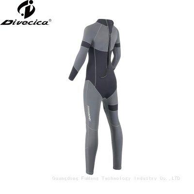 One Piece Watersuit Long Sleeve Fullset Swimming in Cold Water Superflex Neoprene Clothing photo-4
