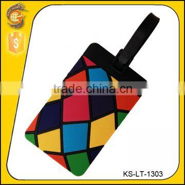 promotional custom made soft pvc travel bright colored cheap luggage tag