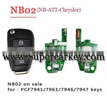 2016 Newest NB02 3 button remote key with NB-ATT-Chrysler model for KD900/URG200 machine with best quality