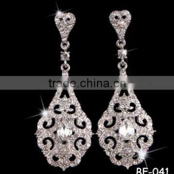 China wholesale high quality charm 92.5 sterling silverdiamond earring fashion jewelry