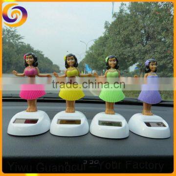 Hawaii car decoration swing toy solar dancing hula girls