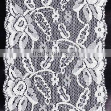 elastic raschel machine made lace trim