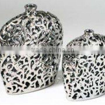 Silver plating Ceramic Vase